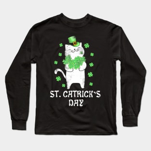 St Patricks  Day Cats Saint Pattys Women Men Kids Long Sleeve T-Shirt